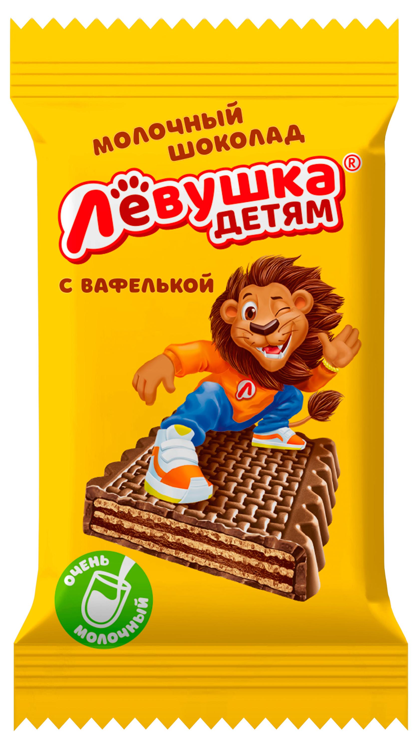 

Конфеты Левушка детям шоколад с вафлями, вес