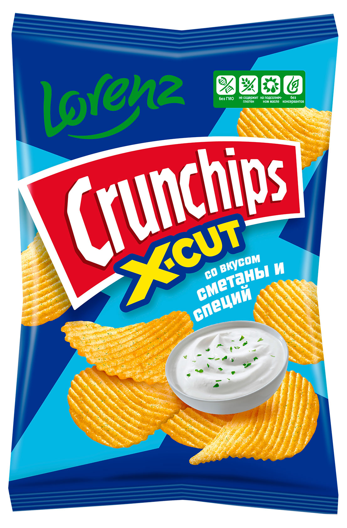 

Чипсы картофельные Crunchips X-cut сметана и специи, 130 г