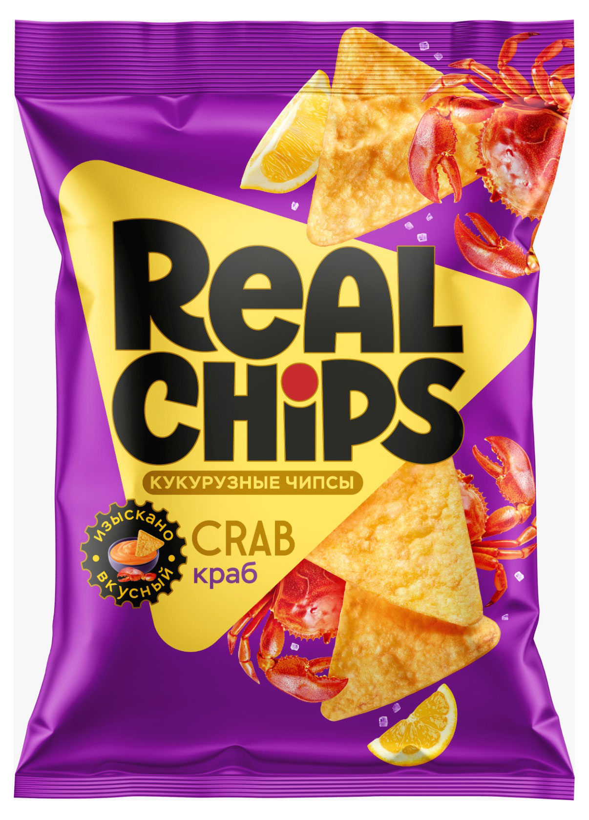 

Чипсы кукурузные Real Chips краб, 85 г