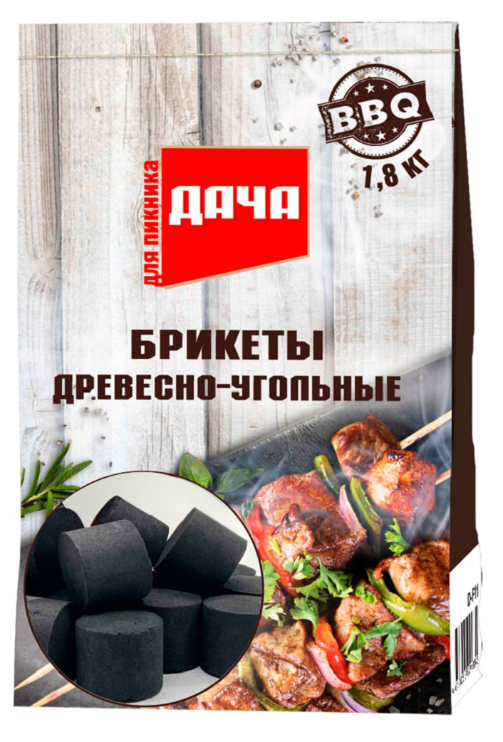 

Брикеты древесно-угольные Дача, 1,8 кг