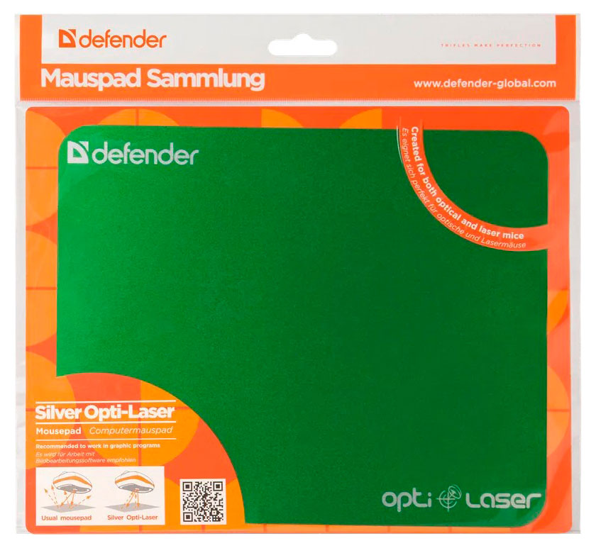 

Коврик для мыши Defender Silver opti-laser в ассортименте