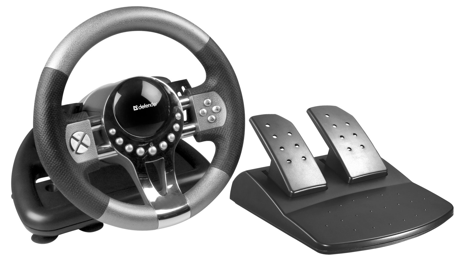 

Игровой руль Defender Defender Forsage GTR USB 12 кнопок рычаг передач