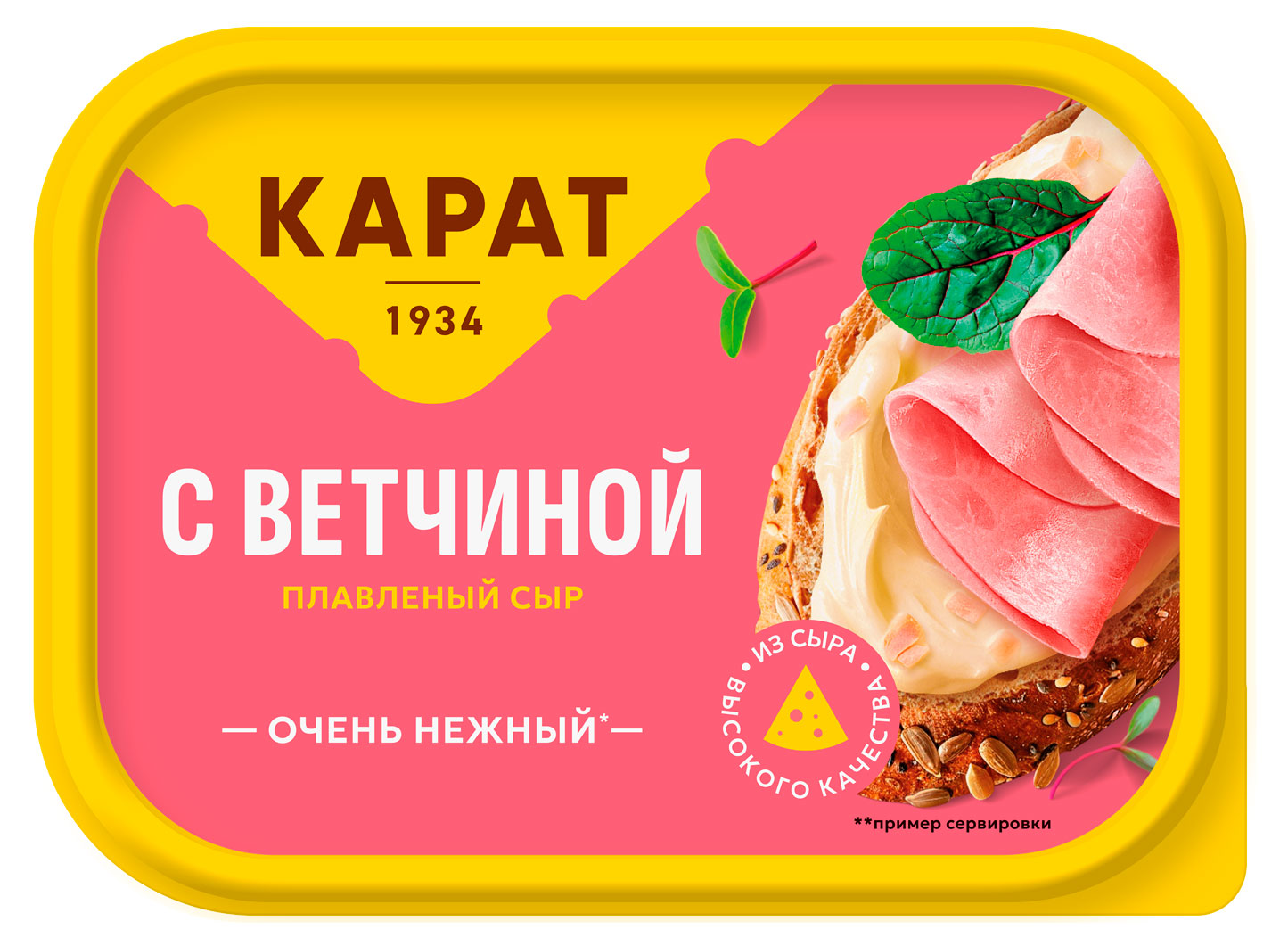 

Сыр плавленый Карат с ветчиной 45% БЗМЖ, 400 г