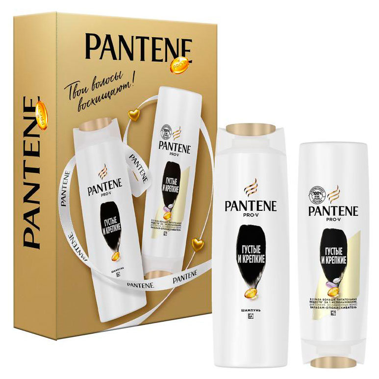 

Подарочный набор Шампунь для волос Pantene Густые и крепкие, 250 мл + Бальзам для волос Pantene Густые и крепкие, 200 мл