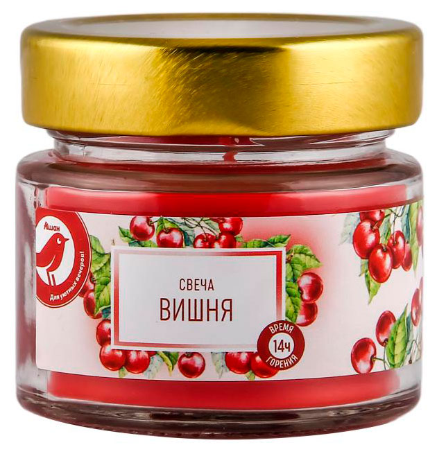 

Свеча АШАН Красная птица с ароматом вишни в банке, 14 ч