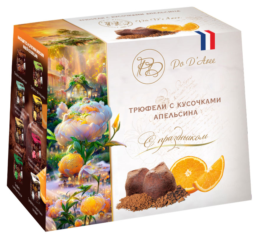 

Конфеты Chocolat Mathez Трюфель с засахаренной апельсиновой цедрой, 160 г