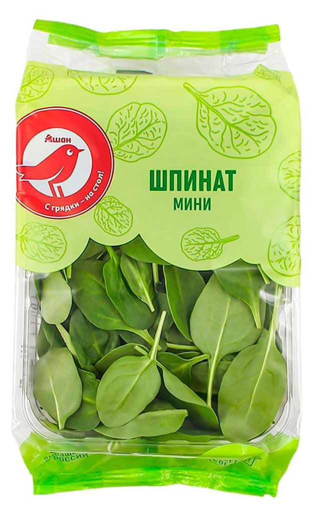 

Мини шпинат АШАН Красная птица, 125 г