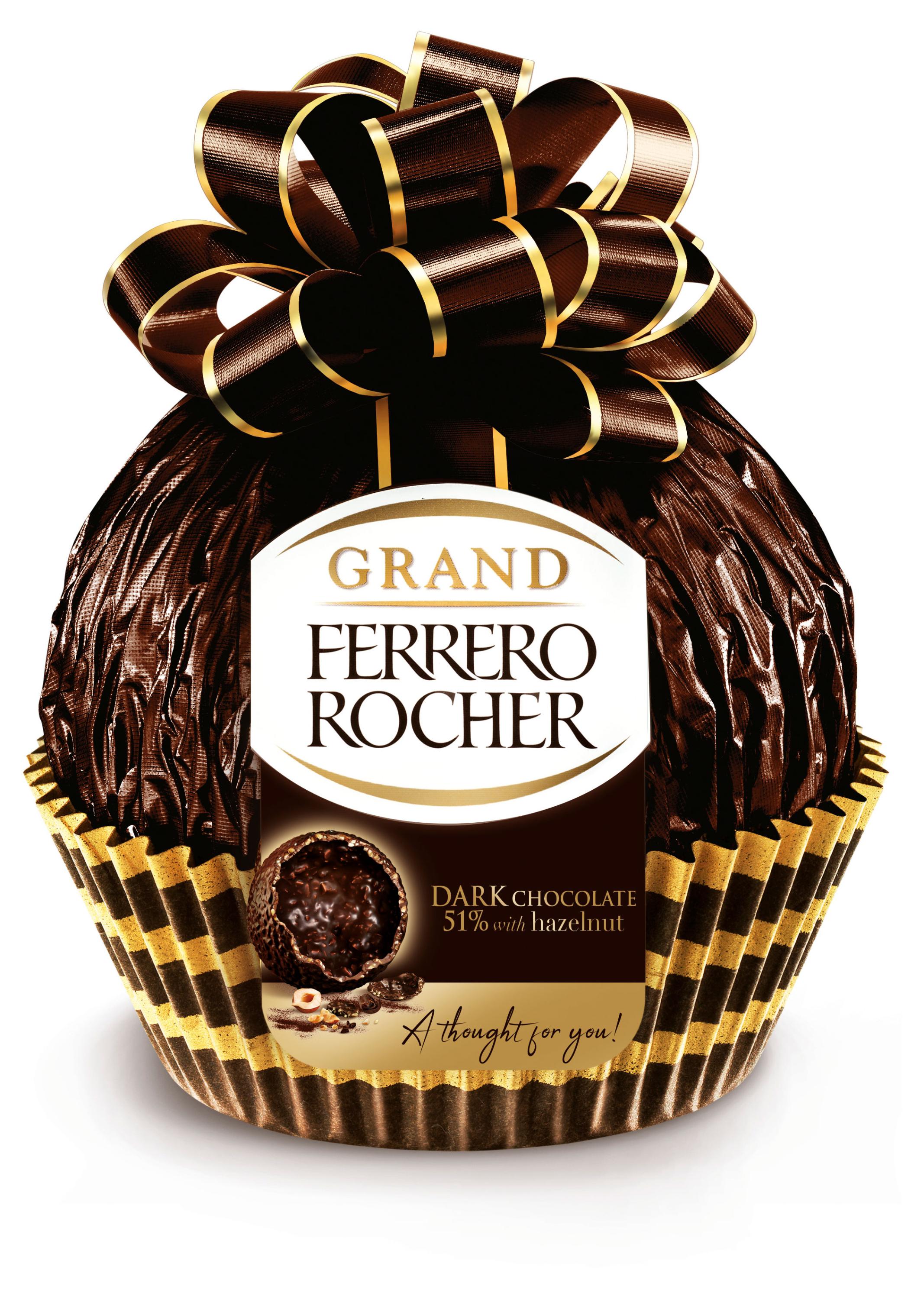 

Шоколадный шар с начинкой FERRERO Rocher Grand темный шоколад, 125 г