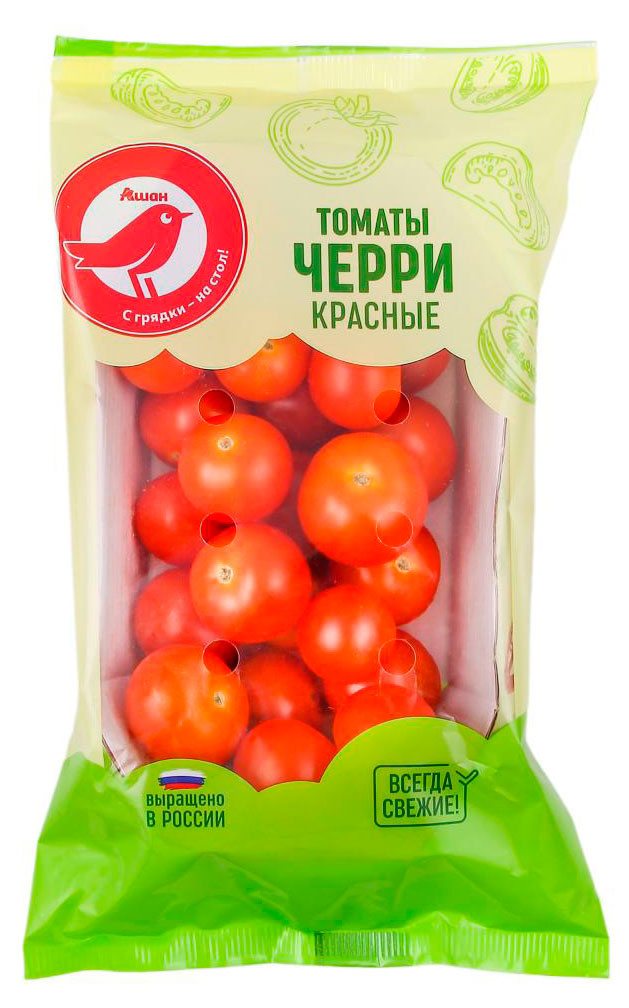 Изображение товара Томаты АШАН Красная птица Черри красные, 250 г