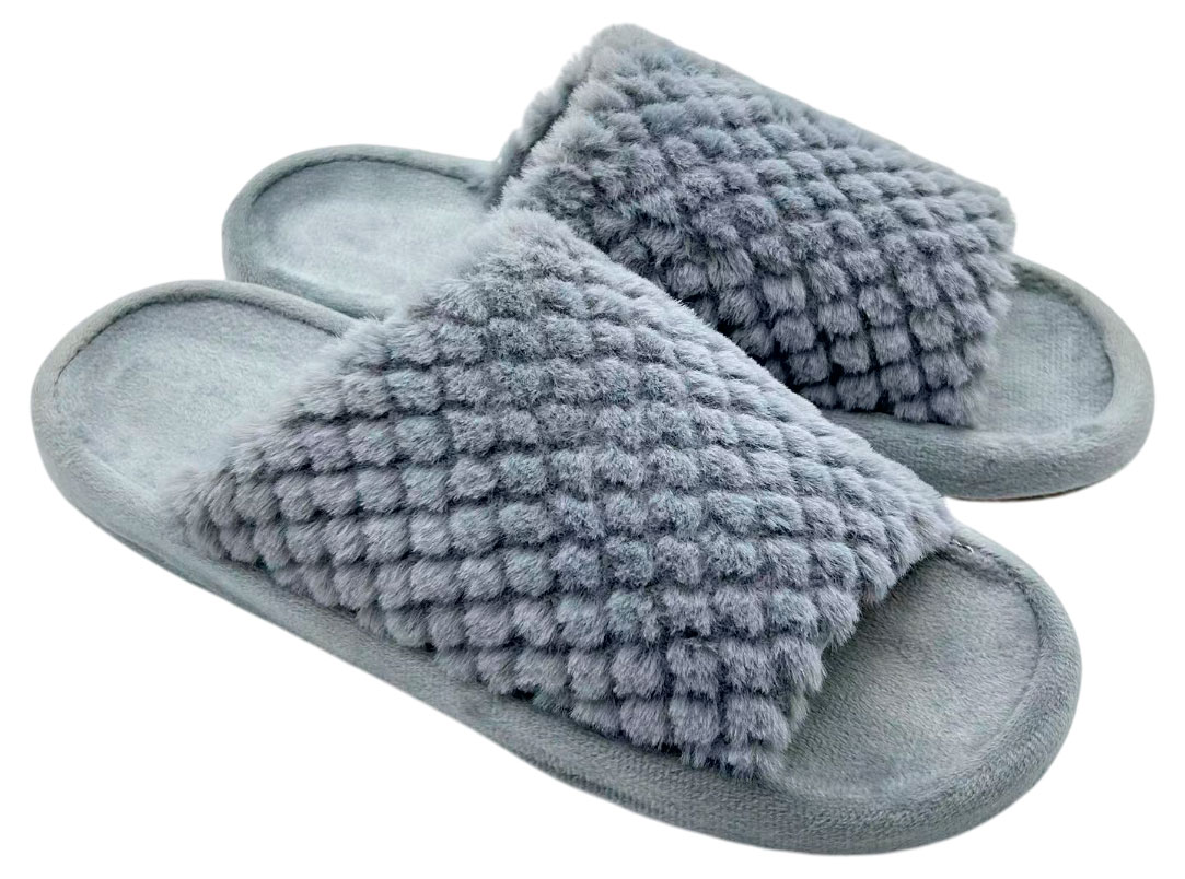 

Тапочки женские InExtenso с открытым носом серые