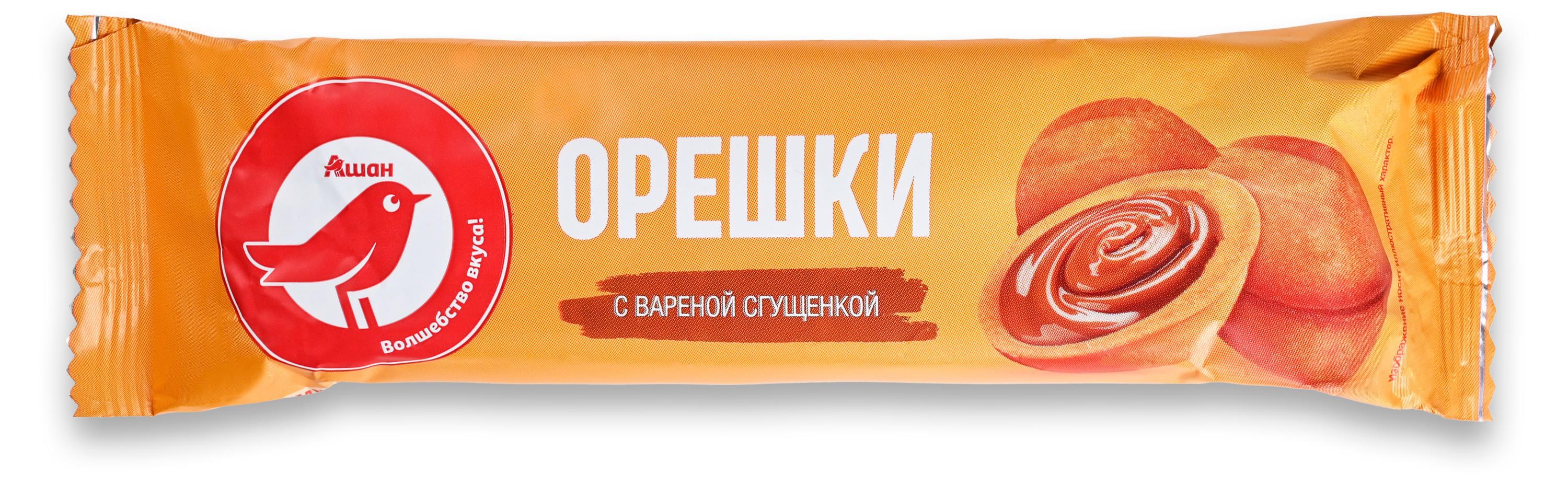 

Орешки песочные АШАН Красная птица с вареной сгущенкой БЗМЖ охлажденные, 60 г