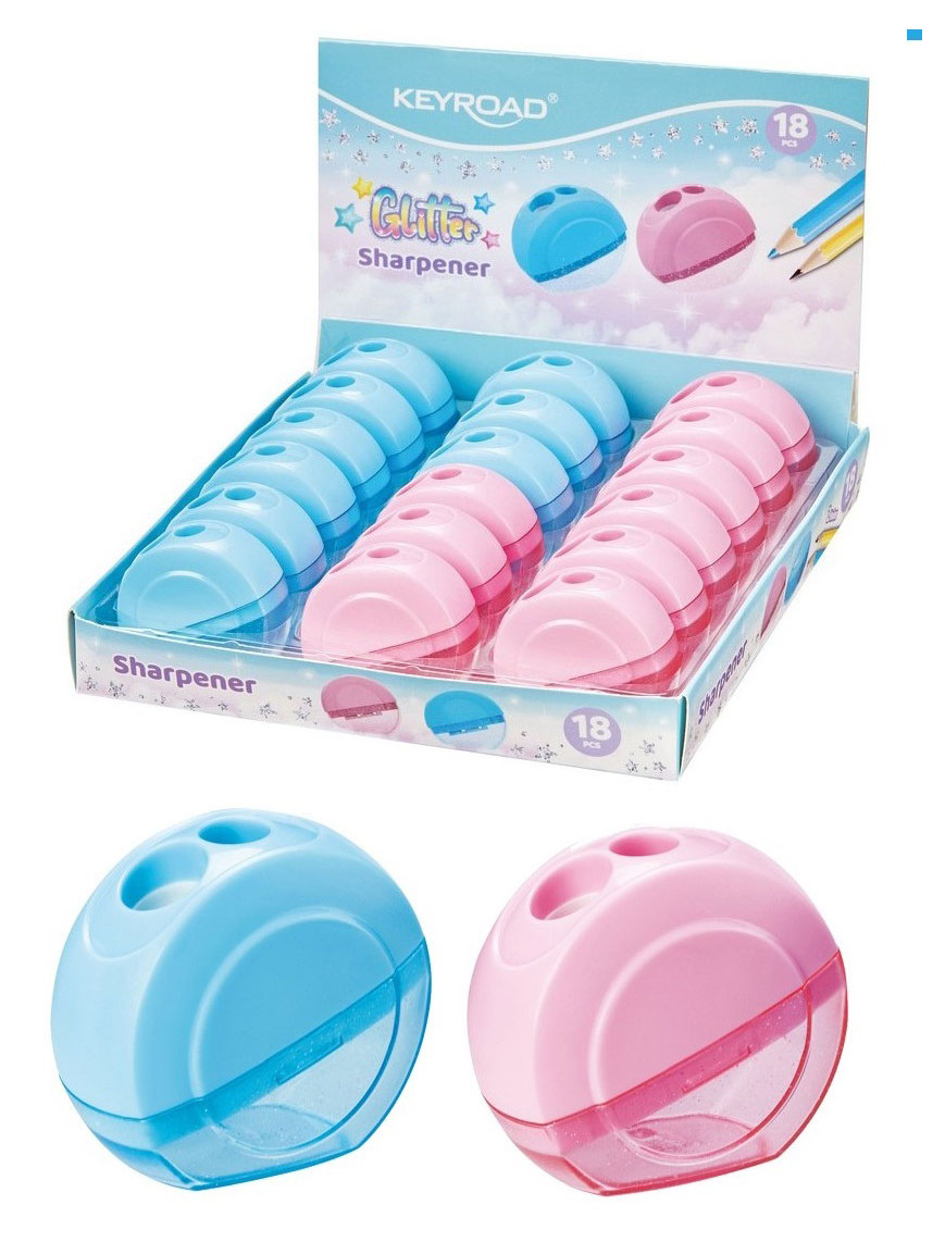 

Точилка KEYROAD Pastel Glitt 2 отверстия, 1 шт в ассортименте