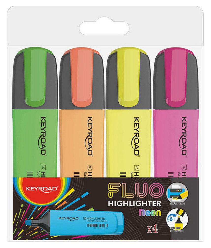 Изображение товара Набор маркеров KEYROAD Neon, 4 цвета