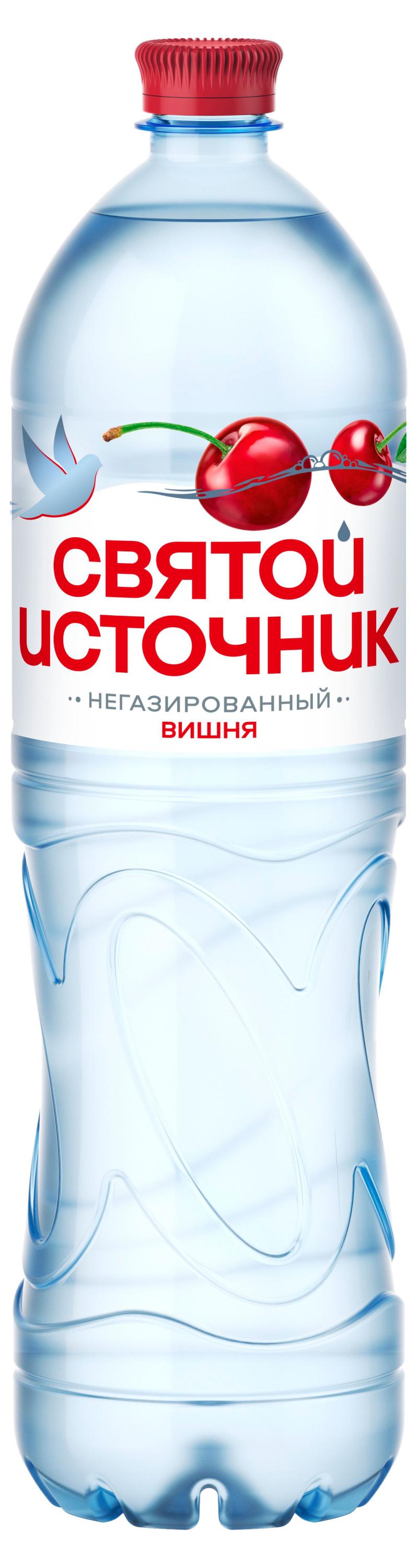 Святой Источник | Вода питьевая «Святой Источник» с соком вишни, 1,5 л