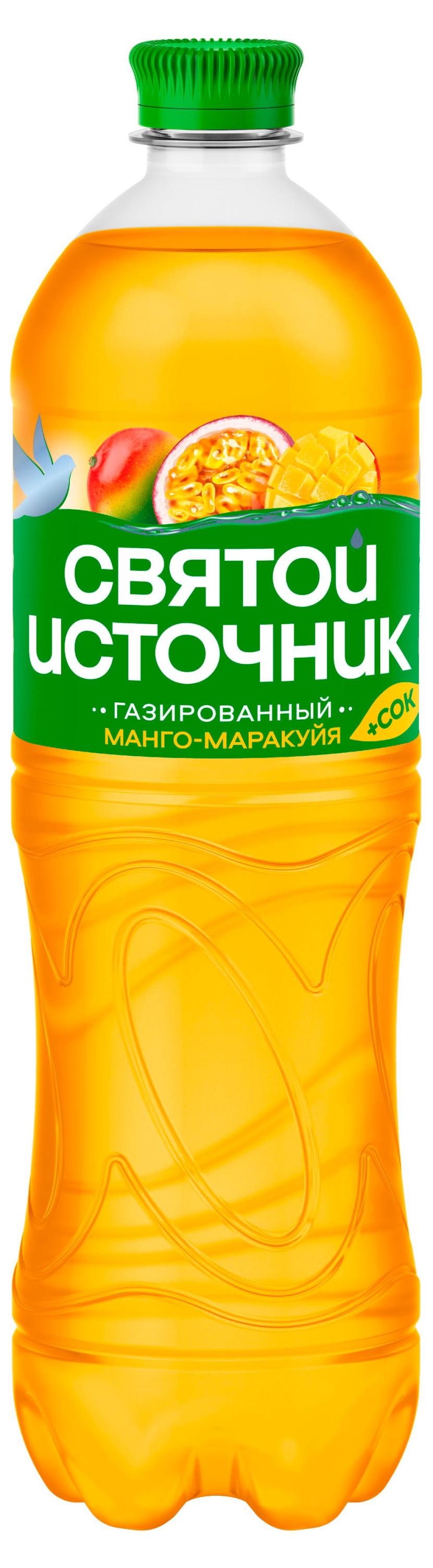 Святой Источник | Вода питьевая «Святой Источник» газированная с соком манго, 1 л