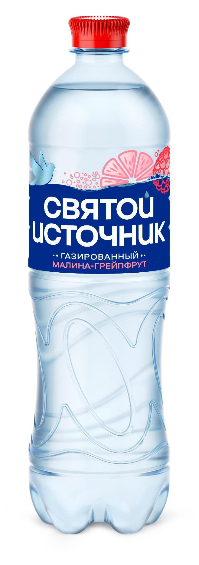 Святой Источник | Вода питьевая «Святой Источник» газированная со вкусом малины и грейпфрута, 1 л