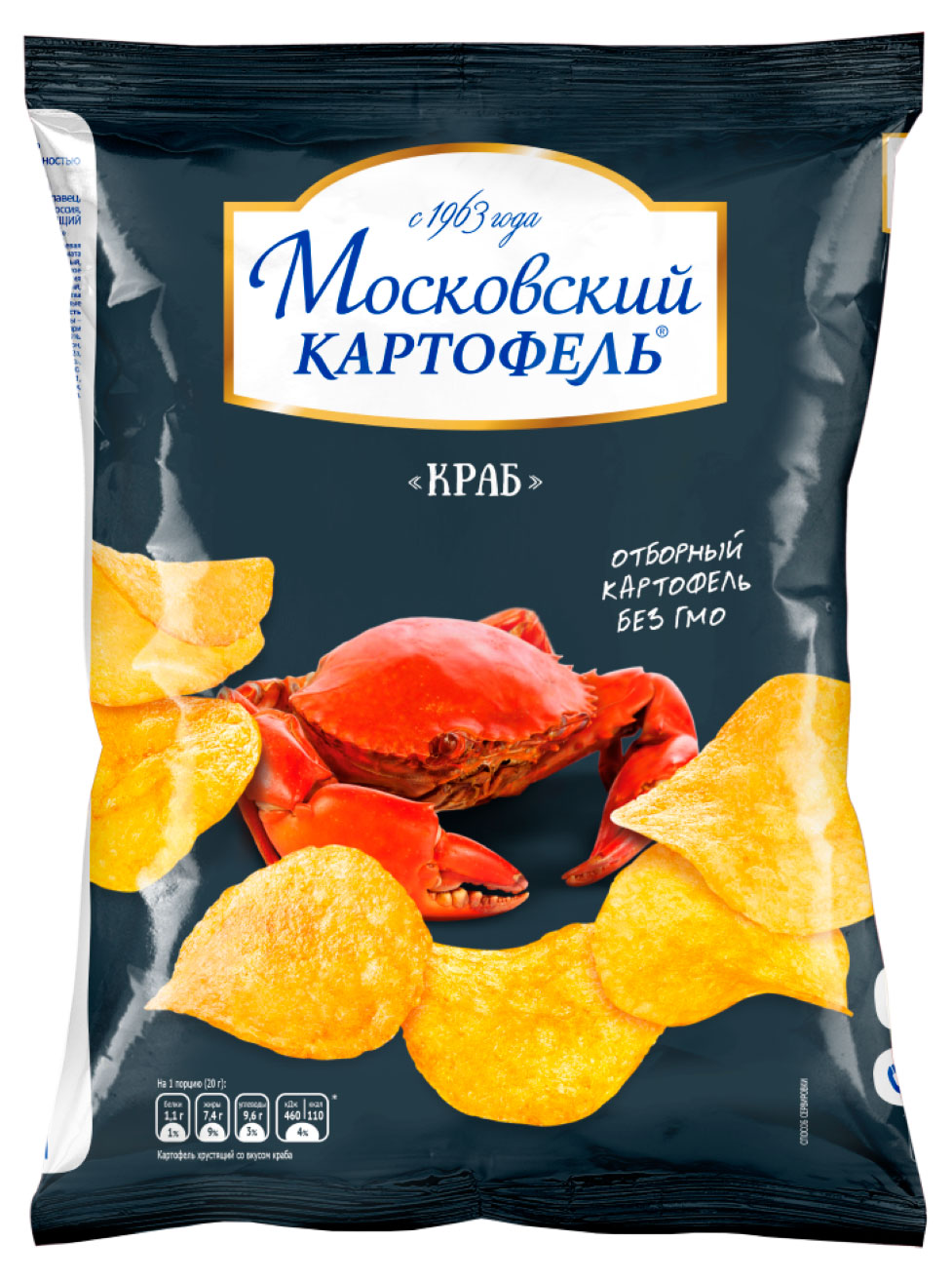 

Чипсы картофельные Московский Картофель со вкусом краба, 240 г