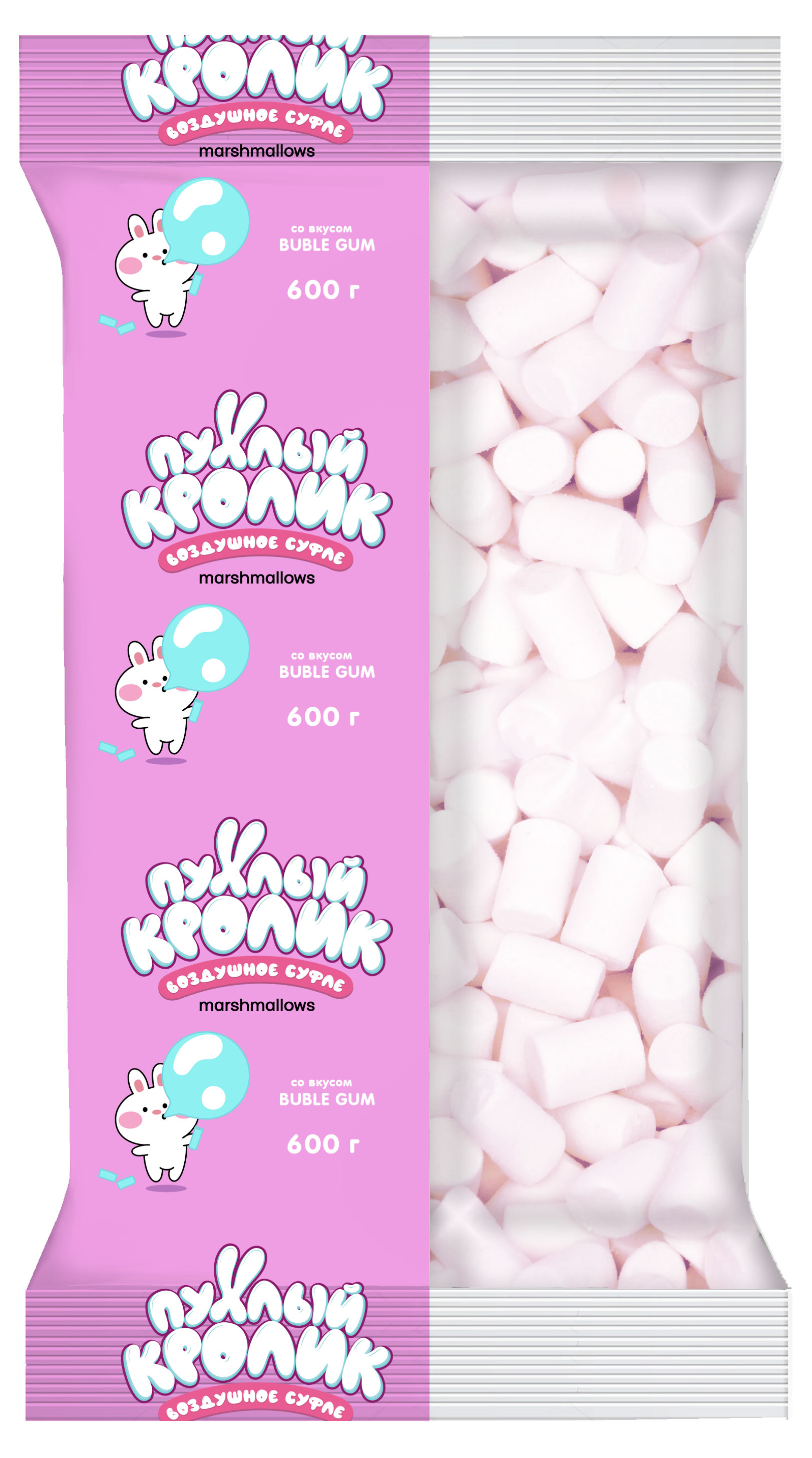 

Суфле воздушное Пухлый Кролик маршмеллоу Bubble Gum, 600 г