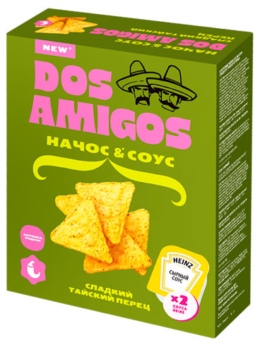 

Чипсы кукурузные Dos Amigos Начос со вкусом тайского перца, 130 г