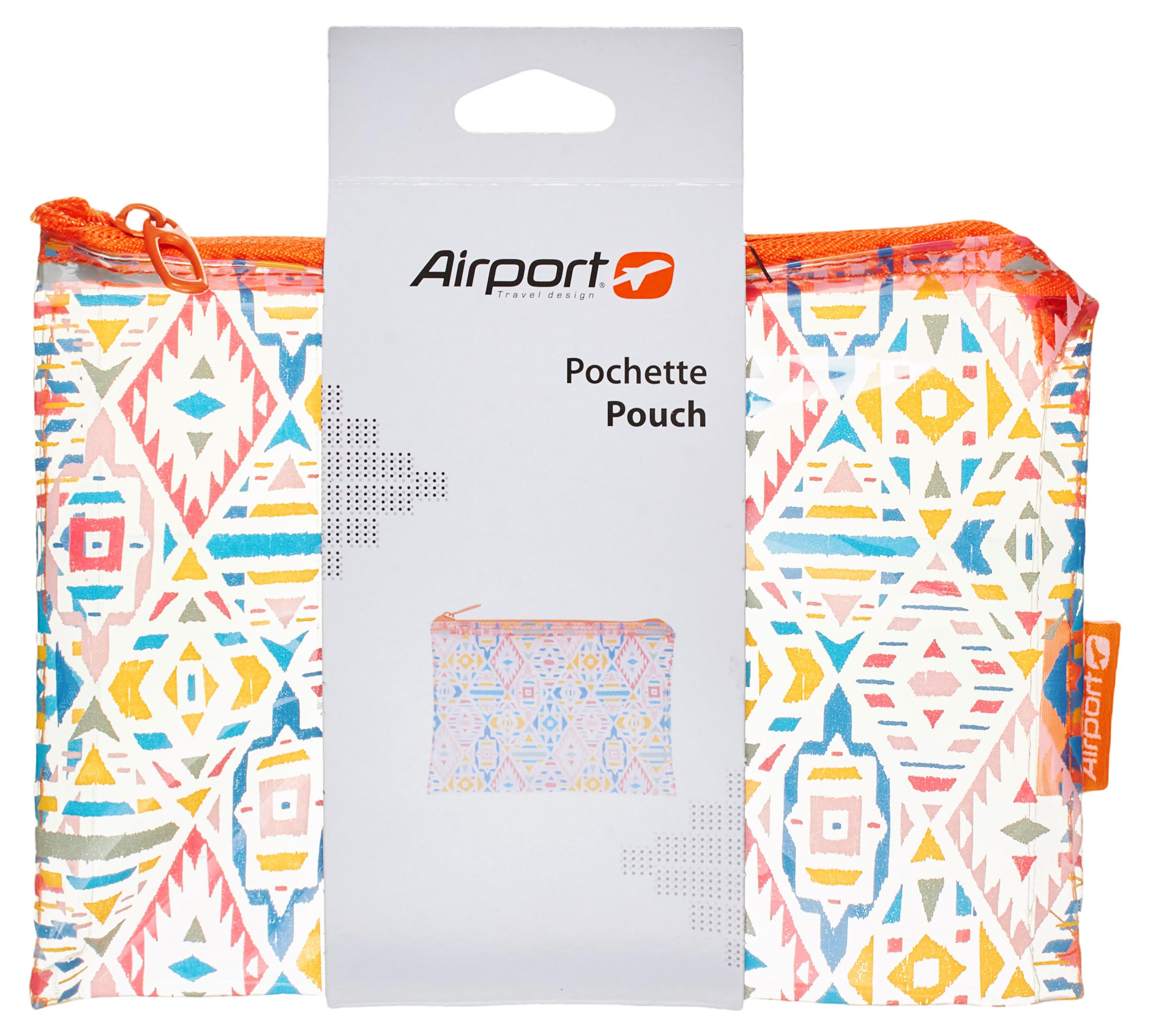 

Косметичка дорожная Airport розовая, 21х18 см
