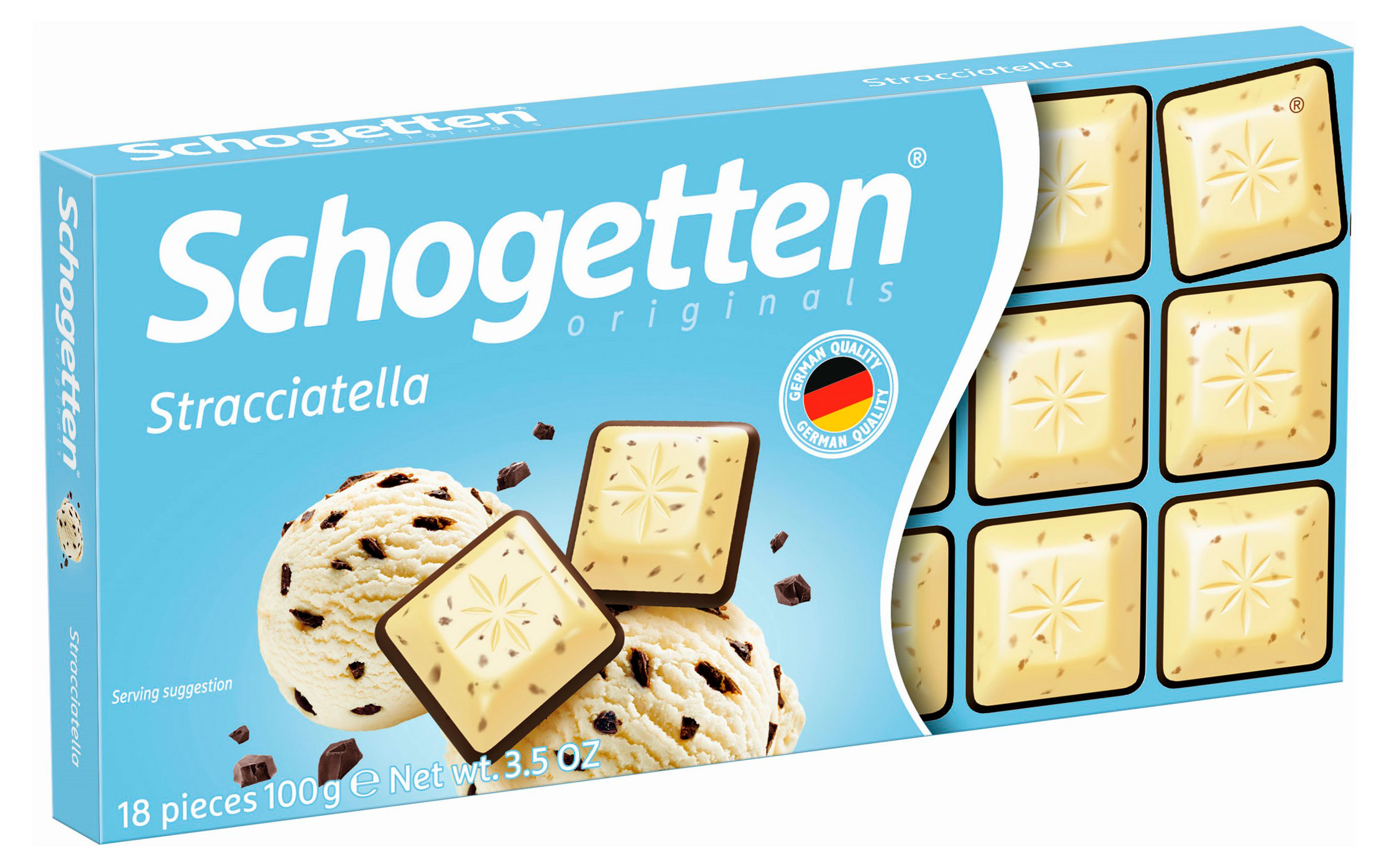 

Шоколад Schogetten Stracciatella белый с какао-крупкой, 100 г
