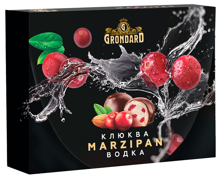 

Конфеты GRONDARD Марципановые с кусочками клюквы и водкой, 98 г