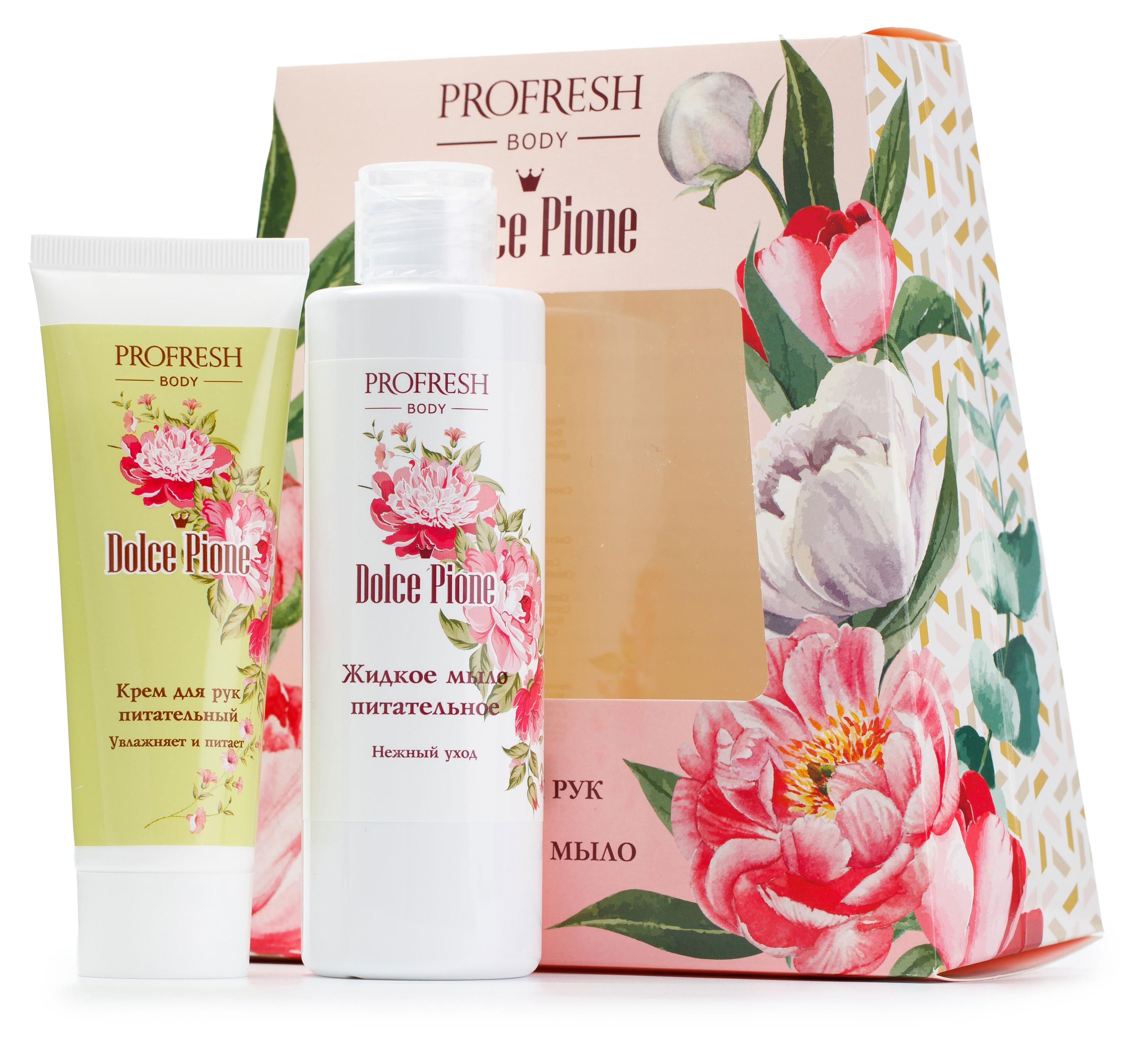 

Подарочный набор Крем для рук Dolce Pione питательный, 75 мл + Мыло жидкое Dolce Pione питательное, 200 мл