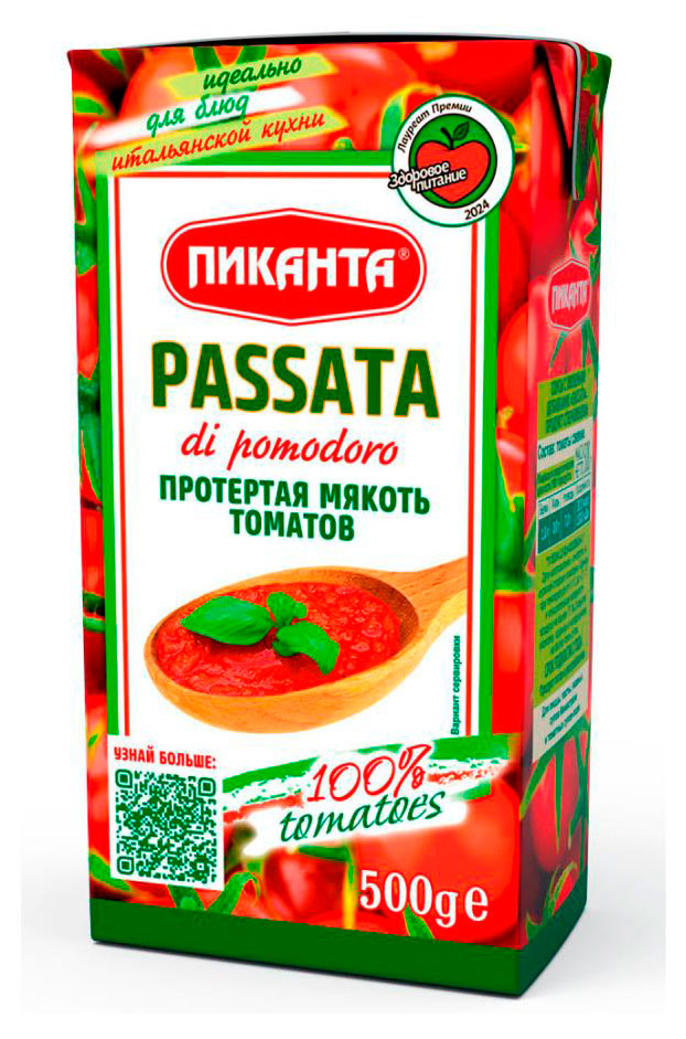 

Протертая мякоть томатов Пиканта Passata di Pomodoro, 500 г