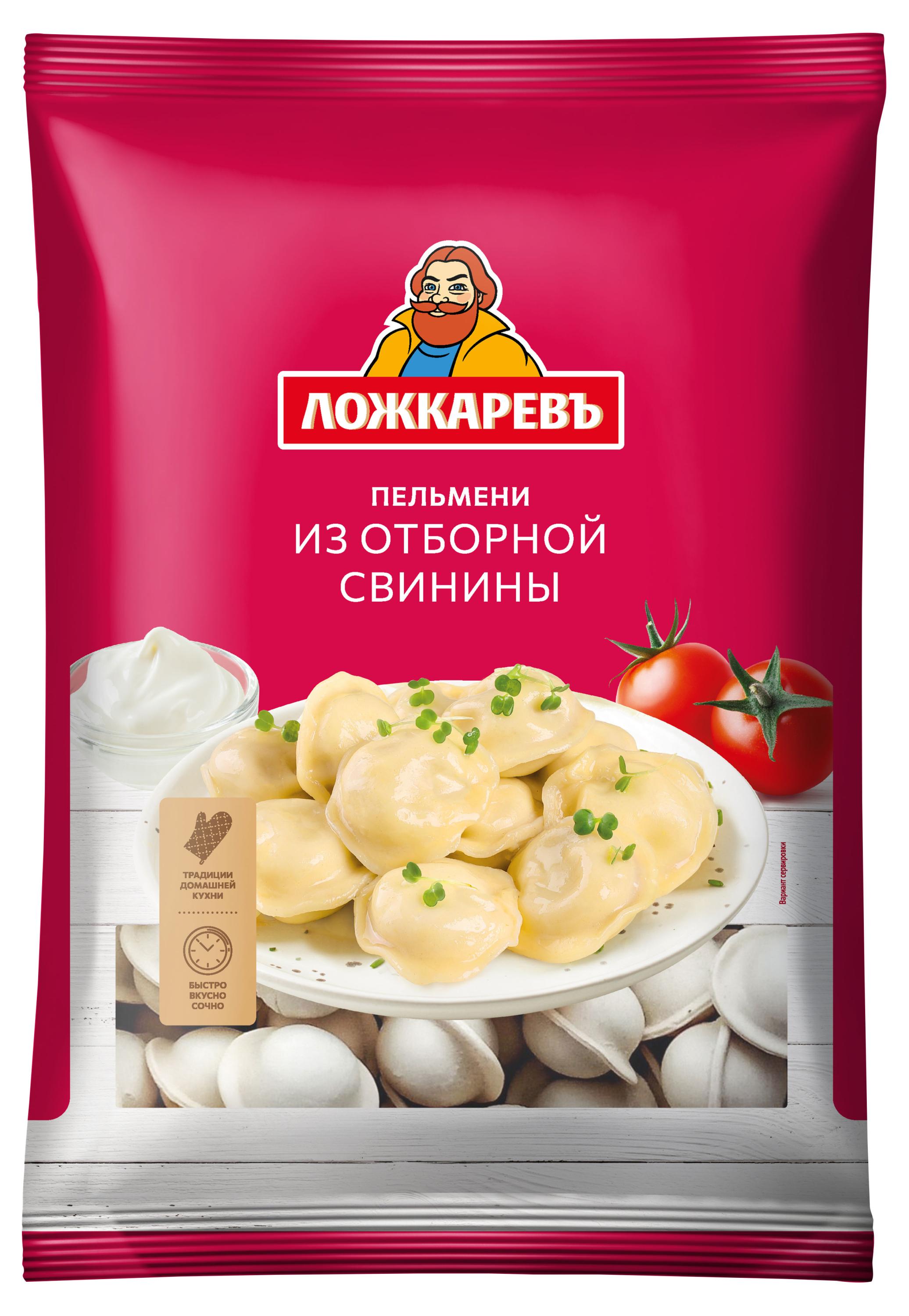 

Пельмени свиные Ложкаревъ, 900 г