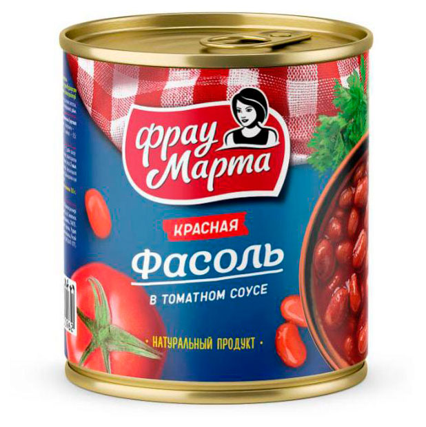 

Фасоль Фрау Марта в томатном соусе, 310 г