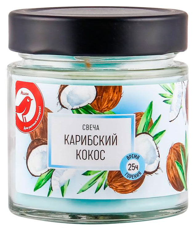 

Свеча АШАН Красная птица с ароматом карибского кокоса в банке, 25 ч