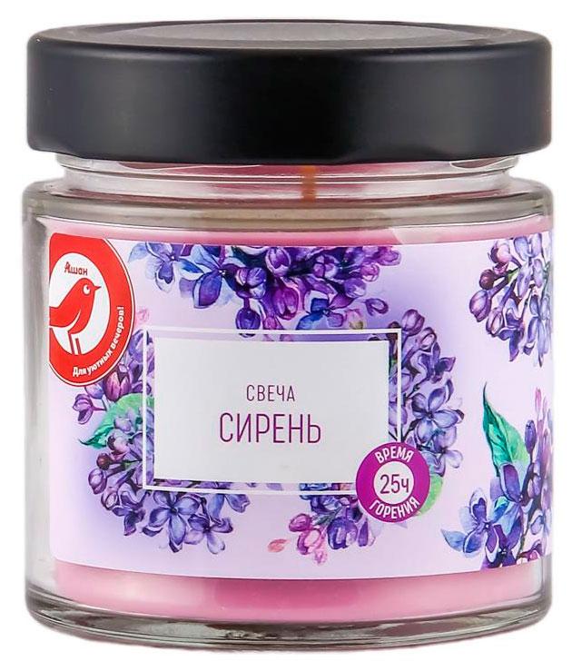 

Свеча АШАН Красная птица с ароматом сирени в банке, 25 ч