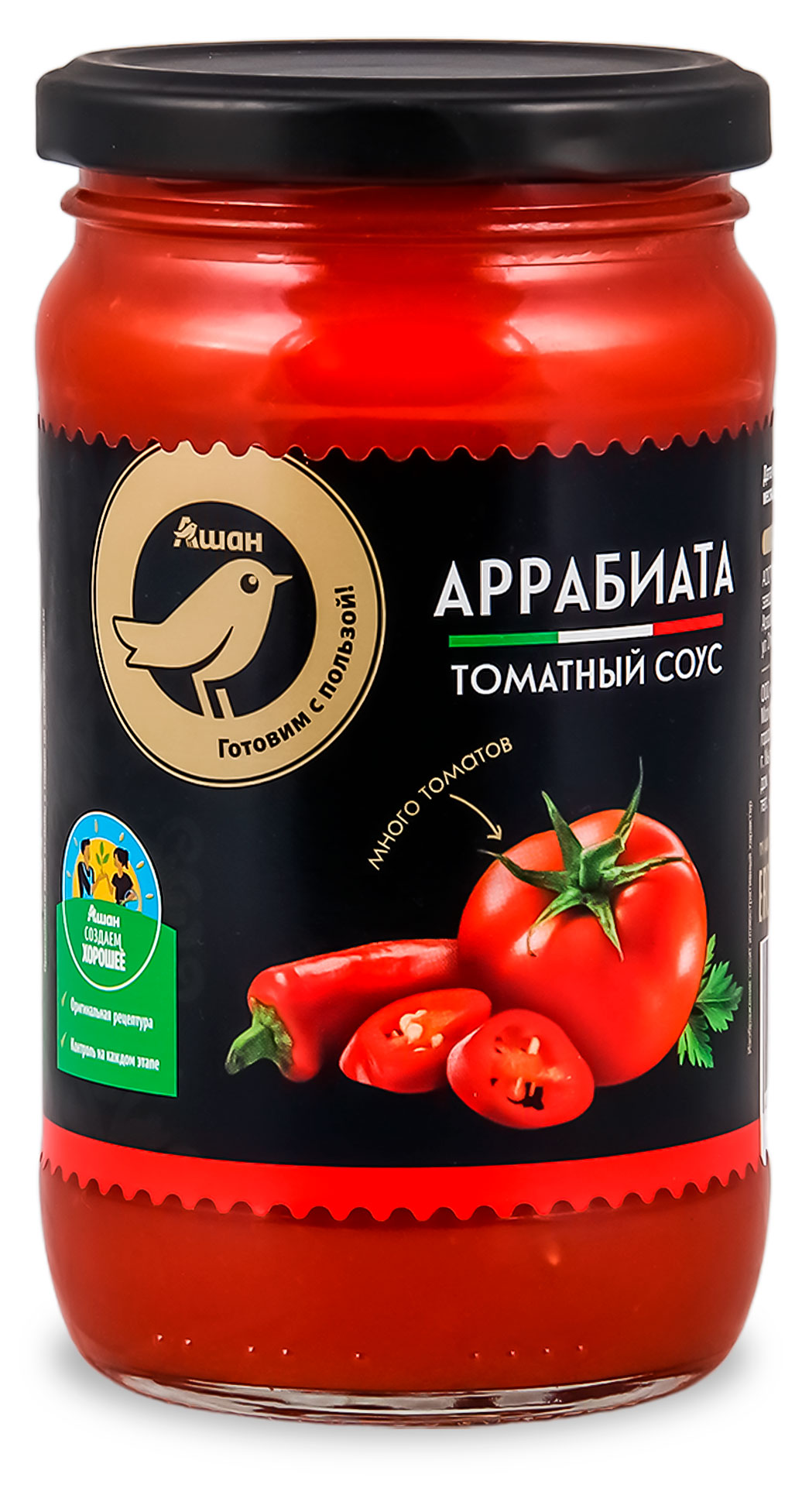 

Соус томатный АШАН Золотая птица Аррабьята, 350 г