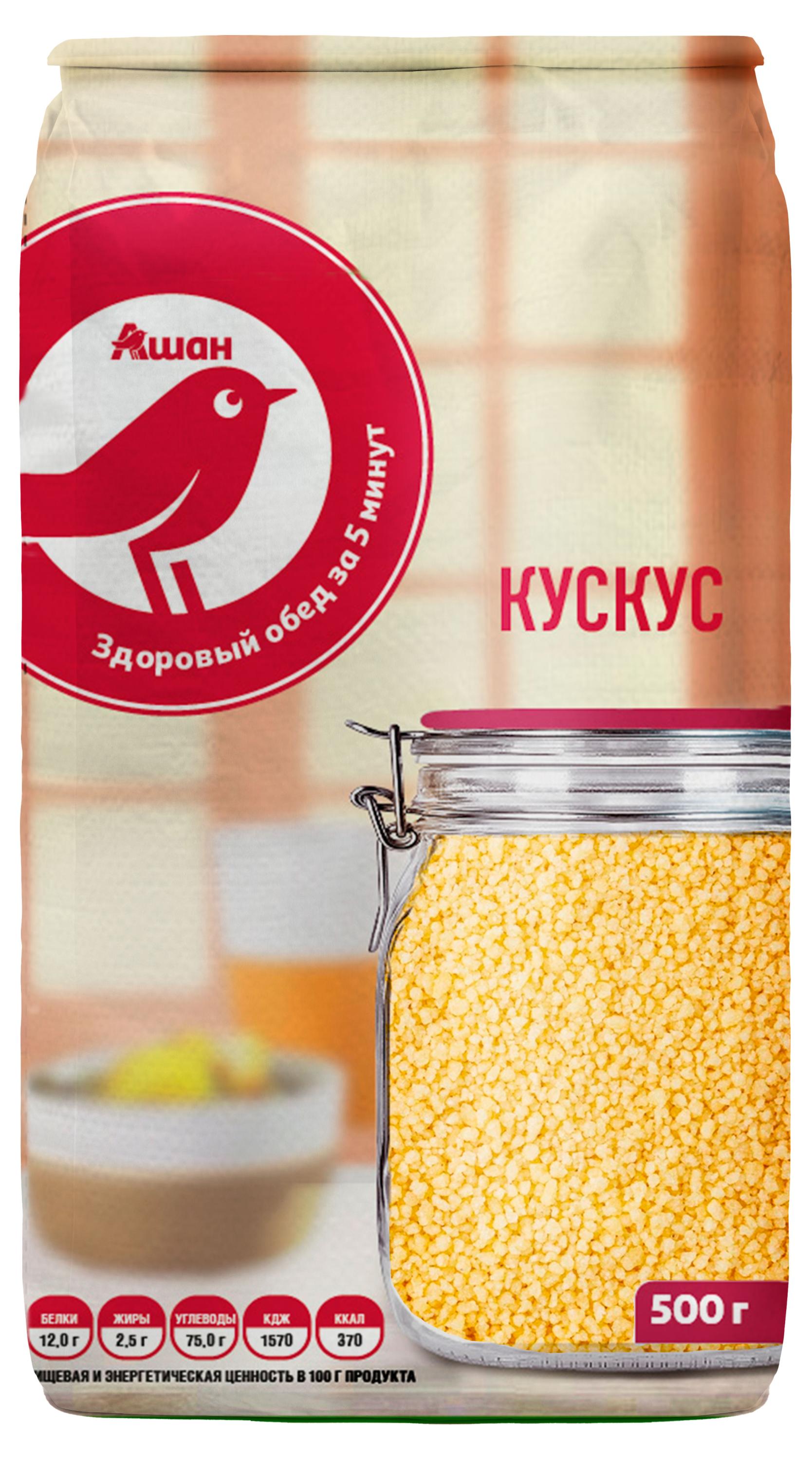 

Кускус пшеничный АШАН Красная птица, 500 г