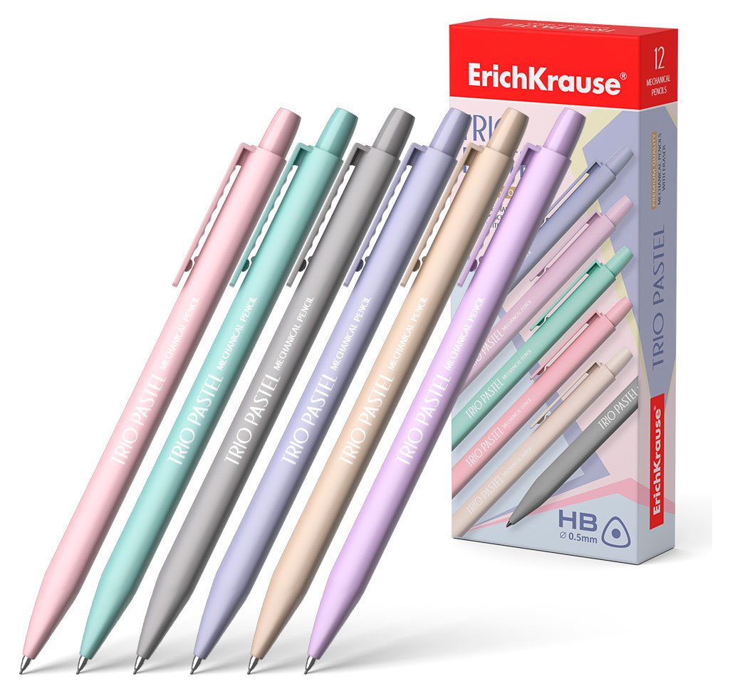 

Карандаш механический ErichKrause Trio Pastel 0.5 мм HB, 1 шт в ассортименте