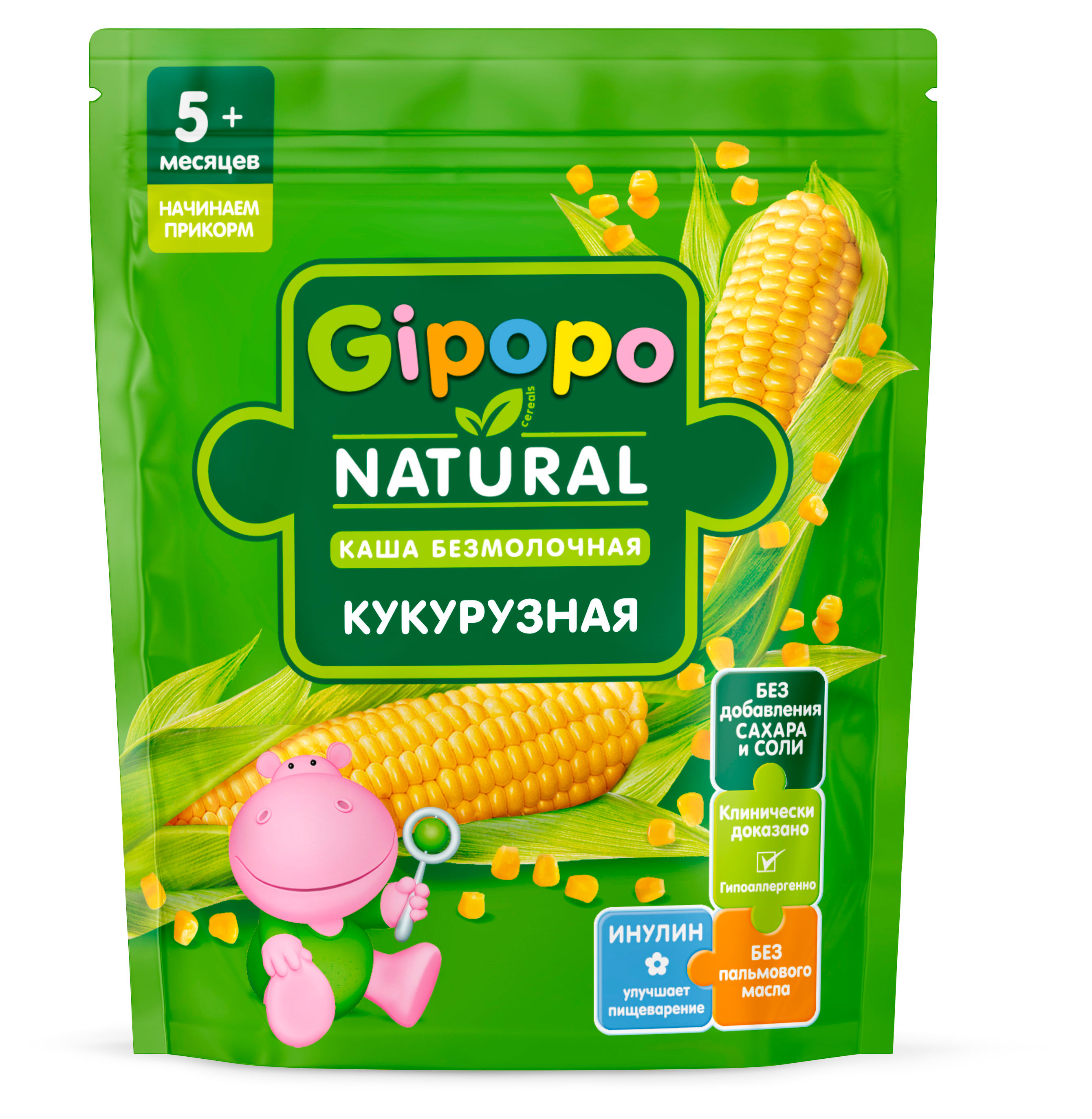

Каша сухая безмолочная детская Gipopo Кукурузная с 5 мес., 180 г