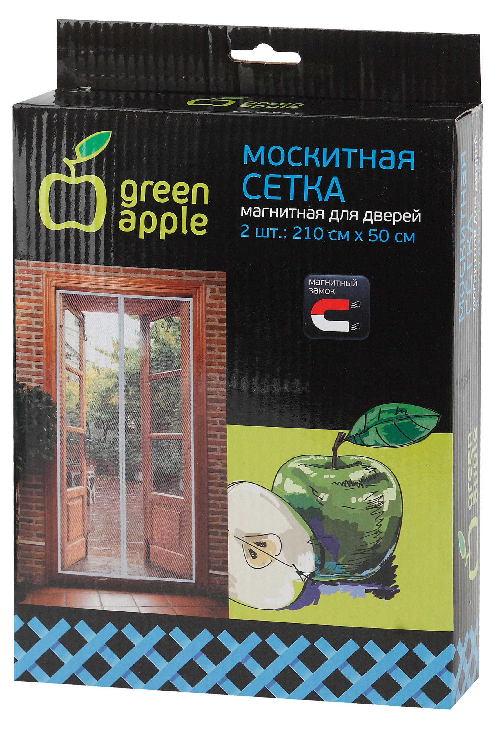 

Сетка магнитная на дверь Green Apple GBN007 210x50 см, 2 шт