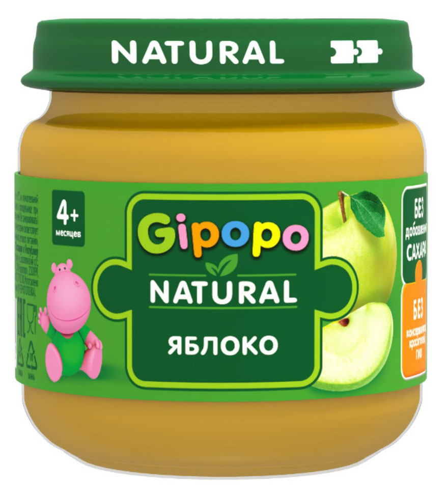 Изображение товара Пюре фруктовое детское Gipopo из яблок с 4 мес., 80 г