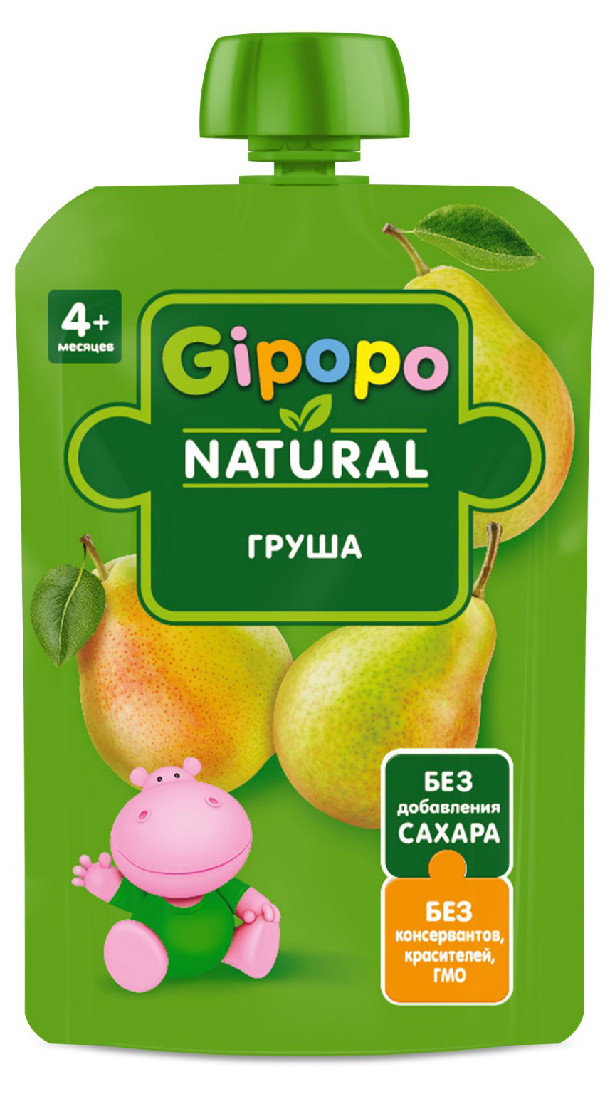 Изображение товара Пюре фруктовое детское Gipopo из груши с 4 мес., 90 г