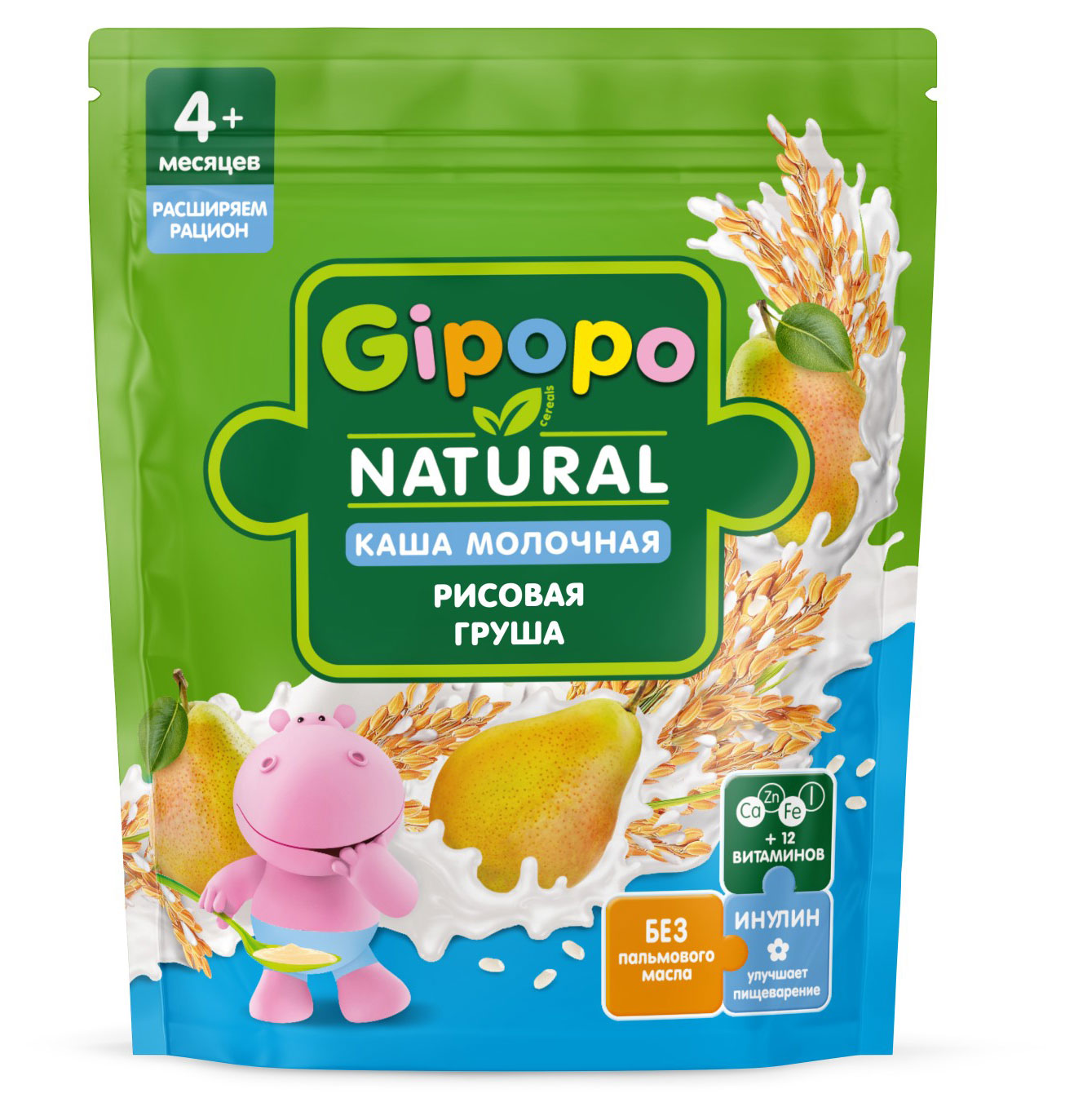 

Каша сухая молочная детская Gipopo Рисовая груша с 4 мес., 200 г