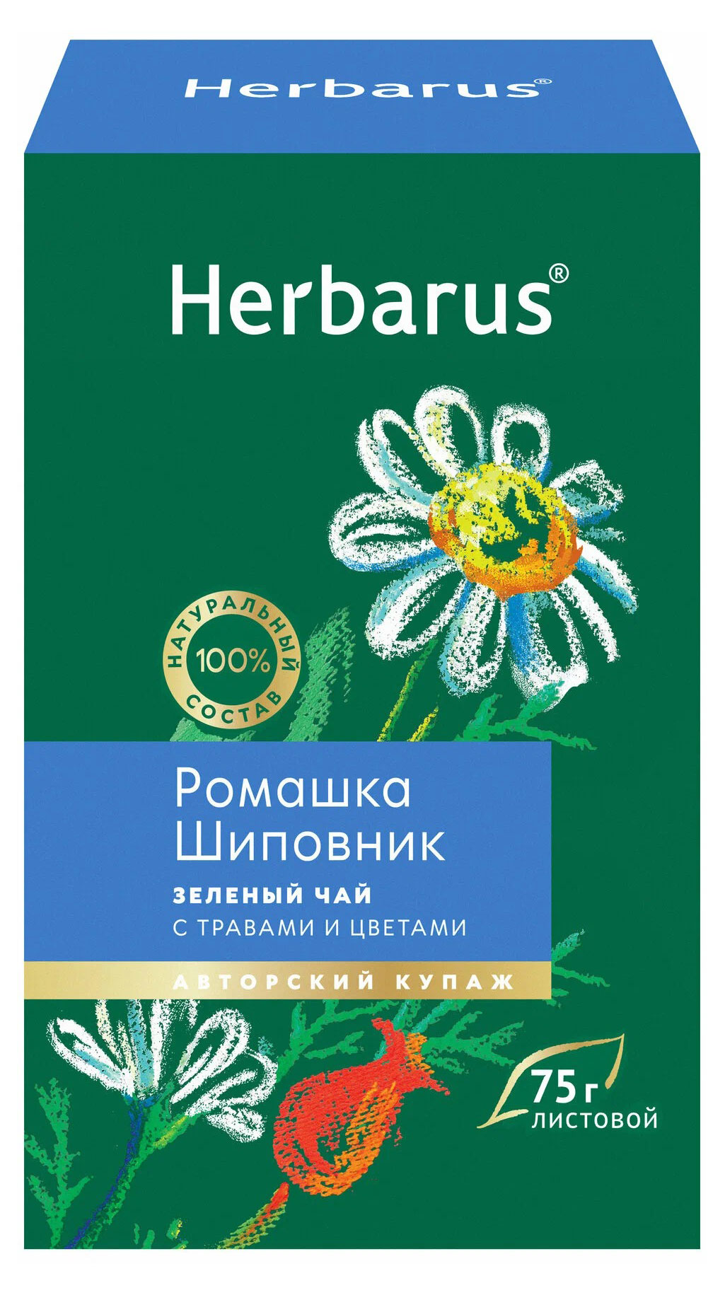 

Чай улун Herbarus с ромашкой и шиповником, 75 г