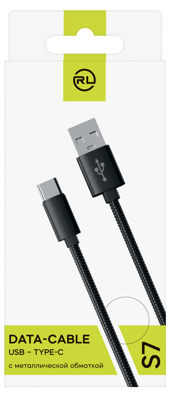 Изображение товара Кабель USB Type-C 2А 1м черный для зарядки и передачи данных