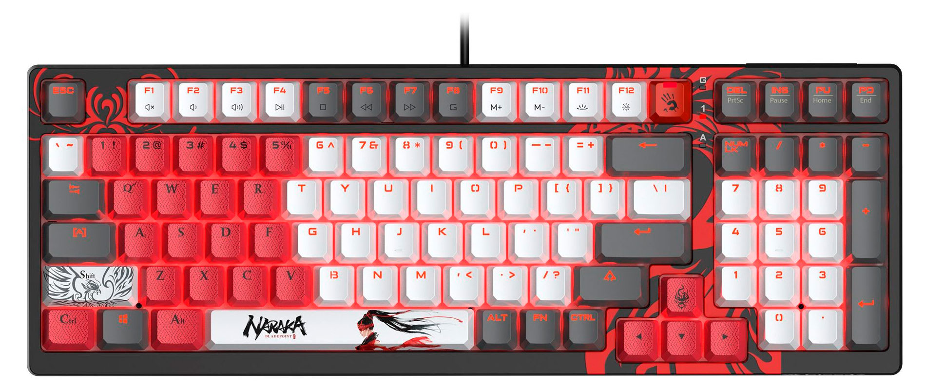 

Клавиатура A4Tech Bloody S87 Naraka USB for gamer LED