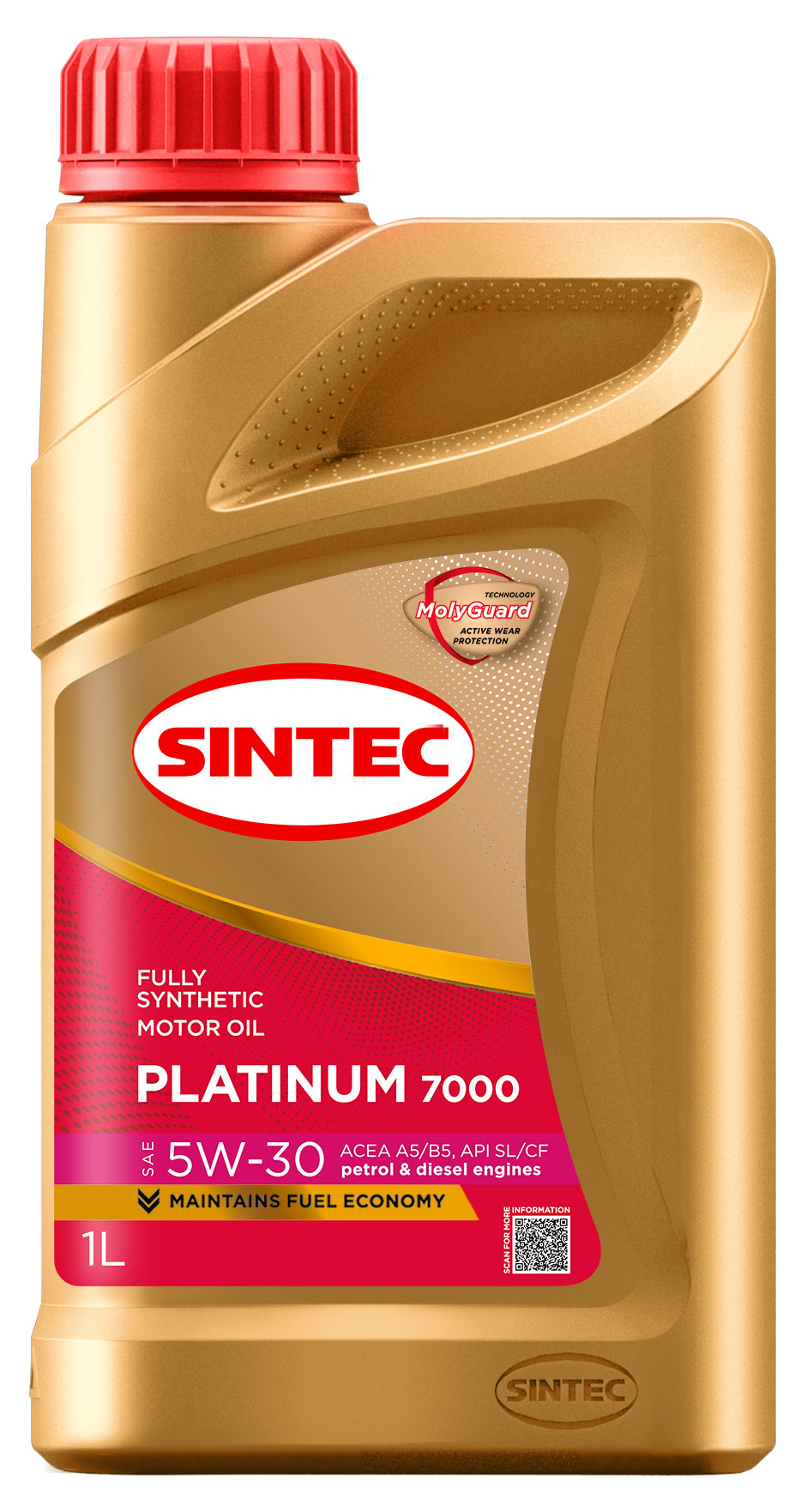 

Масло моторное Sintec Platinum 7000 5W-30 A5/B5 SL/CF синтетическое, 1 л