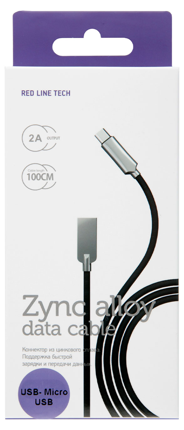 

Кабель Red Line USB-Micro 1 м 2А черный