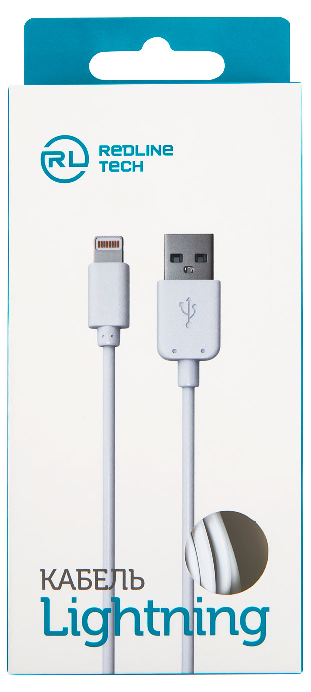 

Кабель Red Line USB-8PIN 1 м 1А белый