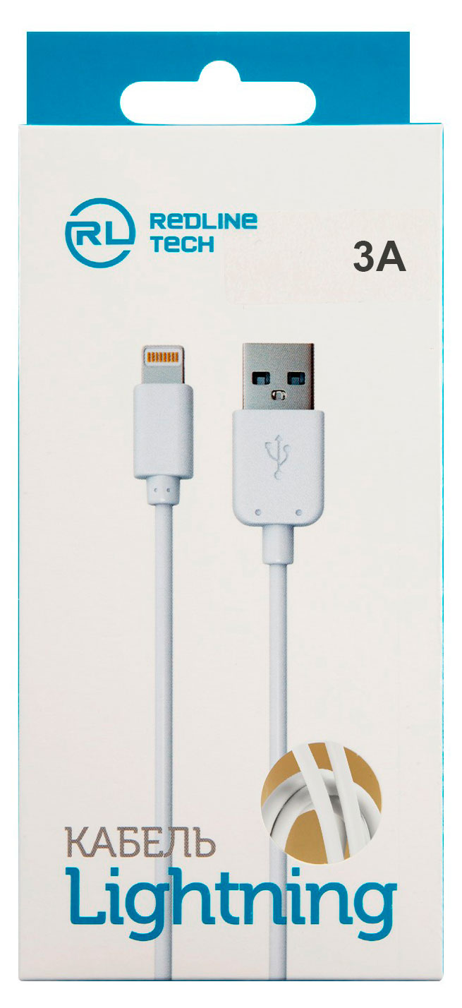 

Кабель Red Line USB -8 pin для Apple белый, 1 м