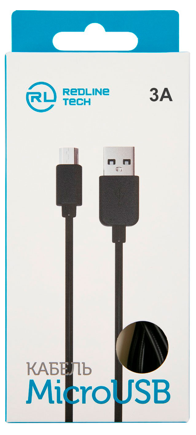 

Кабель Red Line USB - micro USB черный, 1 м