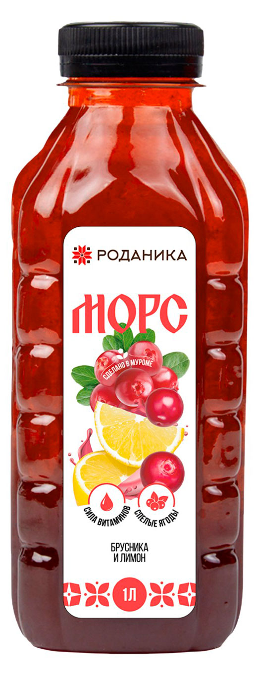 Изображение товара Морс «Роданика» брусника и лимон, 1 л