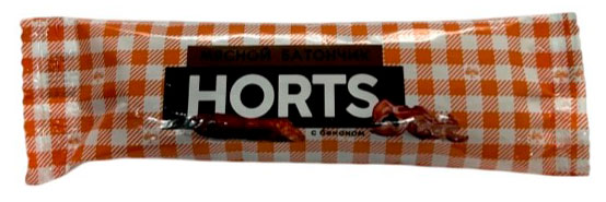 

Батончик мясной сырокопченый Horts с беконом, 20 г
